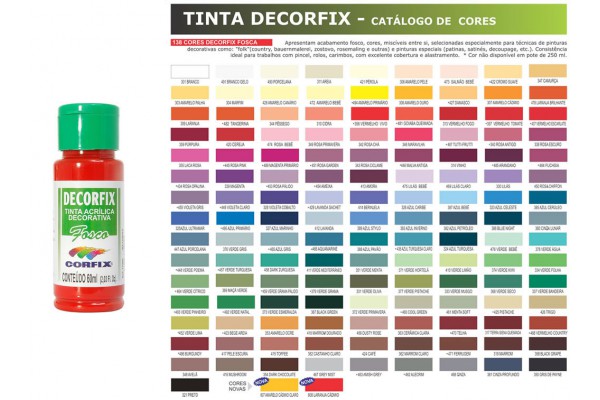 TINTA ACRILICA FOSCA DECORFIX 60ML CORFIX AZUL BEBE